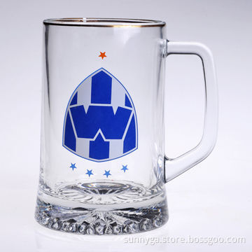 Big Beer Mug with Handle, 538mL of Capacity, and 902g of Weight